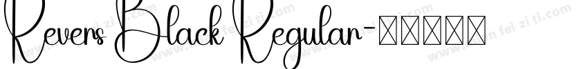 Revers Black Regular字体转换